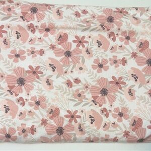 Kids reversible Pink Floral bamboo like blanket. - Soft Blossom Print